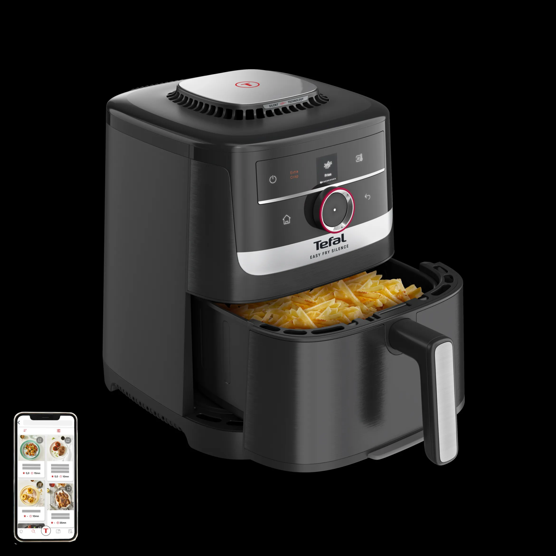 Easy Fry Smart & Silence, Heißluftfritteuse 5L, EY5728