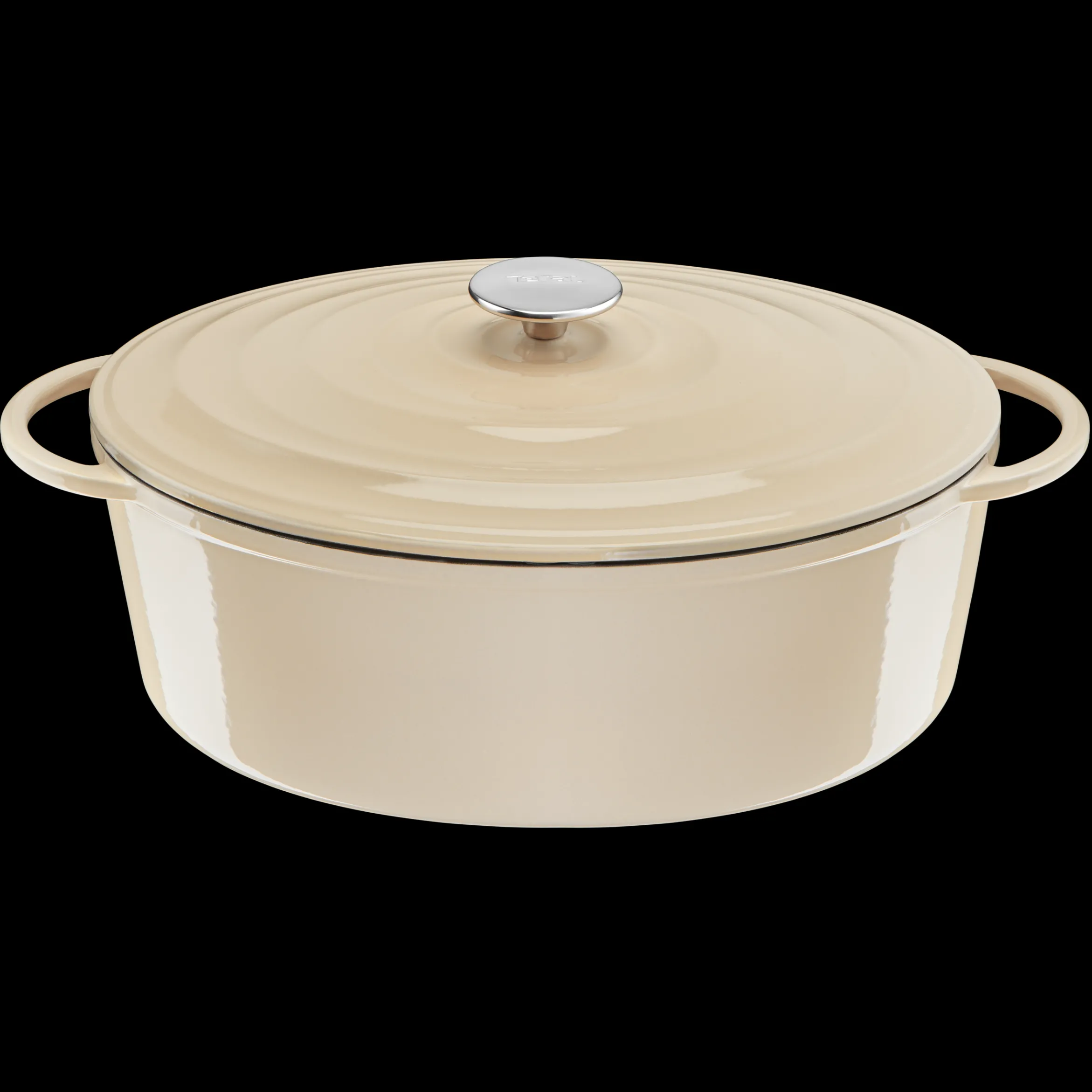 Lov Gusseisen Ovaler Bräter 34cm beige E25806