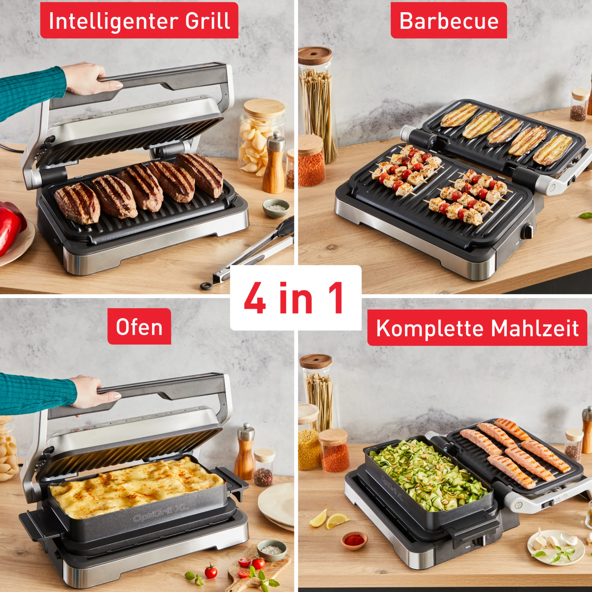 OptiGrill 4in1 XL Kontaktgrill GC784D
